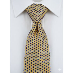 LRL Ralph Lauren yellow purple orange circles silk tie - 60"